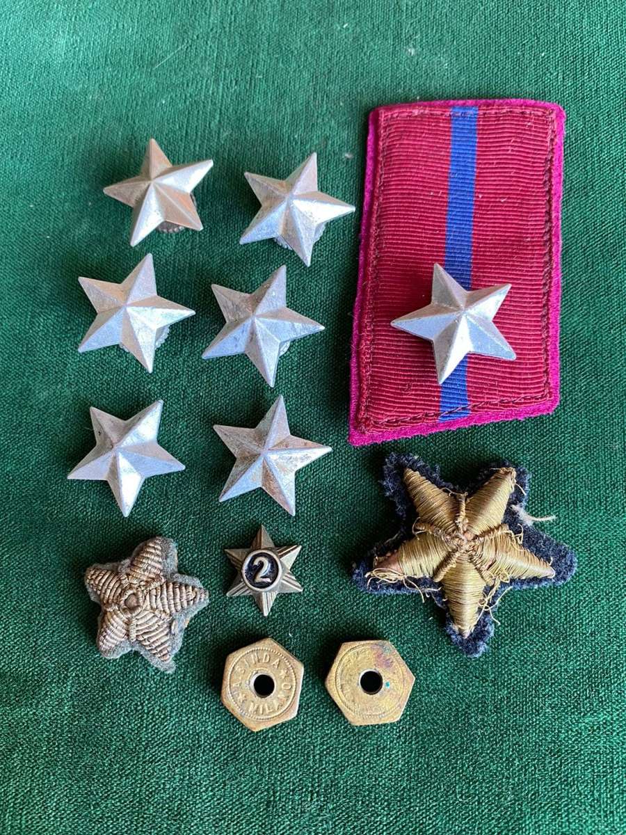Italian Ranks Ww2 International Badges & Insignia - ITALIAN RANKS-WW2- SELECTION OF 10 ...