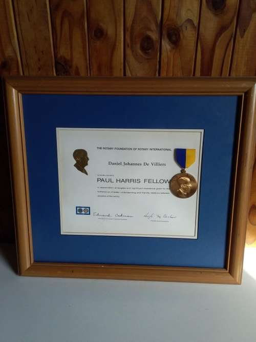 Other Antiques & Collectables - Framed Rotary Award with Paul Harris ...