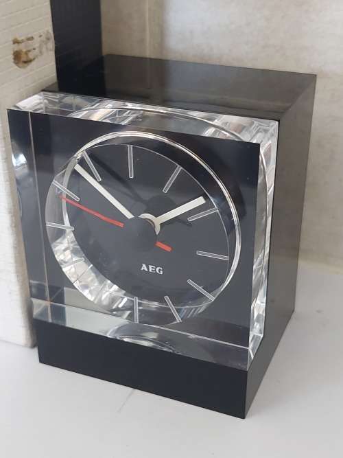 Other Clocks - Rare New old stock!! 1970`s AEG bauhaus acrylic desk ...