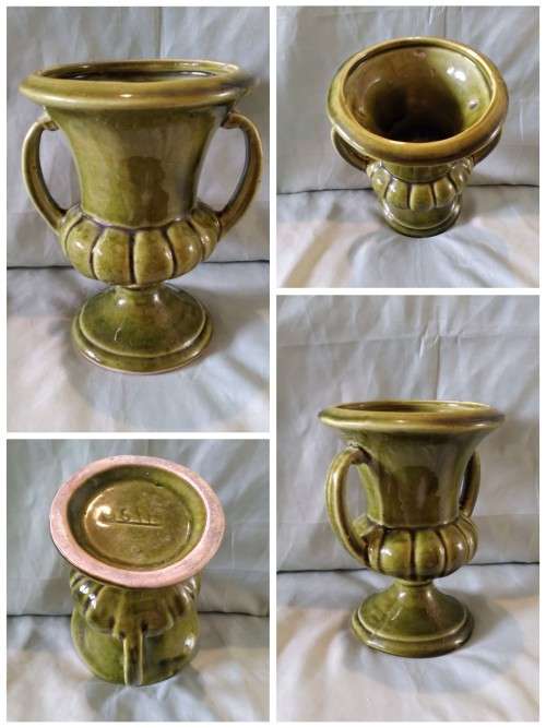 Other Porcelain & Ceramics Vintage Pottery Double Handle Urn Vase