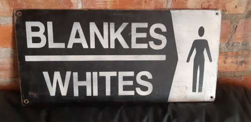 Other Africana - Apartheid sign Blanke / Whites Mens Toilet Original ...