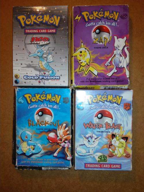 Collectables Vintage Empty Pokemon Theme Deck boxes / Rulebook and