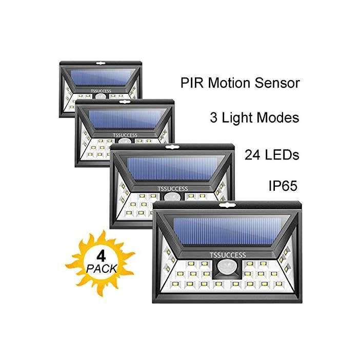 Wall & Patio Lights Solar Lights Outdoor Motion Sensor LightWall Light 24 LEDWireless