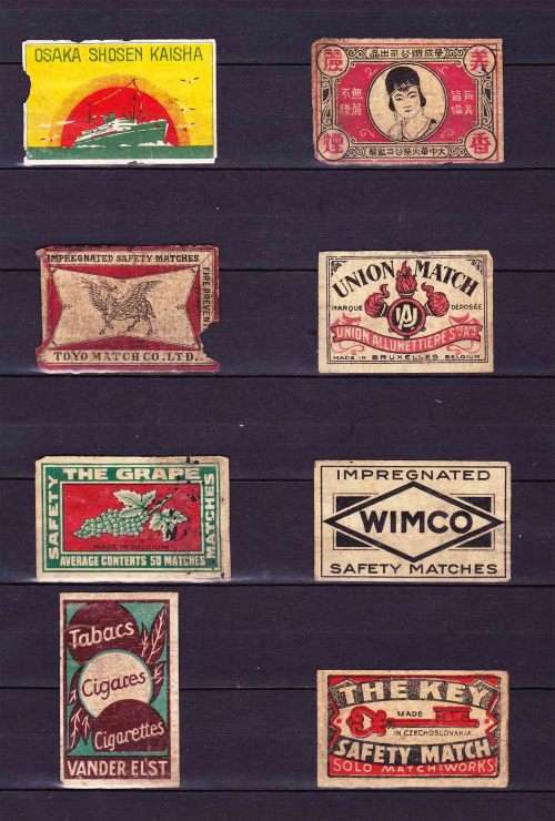 Smoking Accessories - Safety Matches - Labels from match boxes from ...