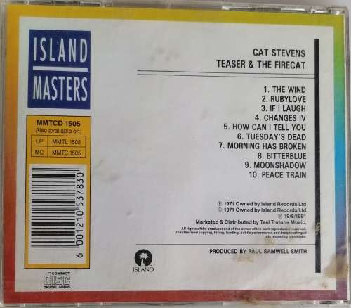 Pop - Cat Stevens - Teaser and the firecat cd for sale in Ventersdorp