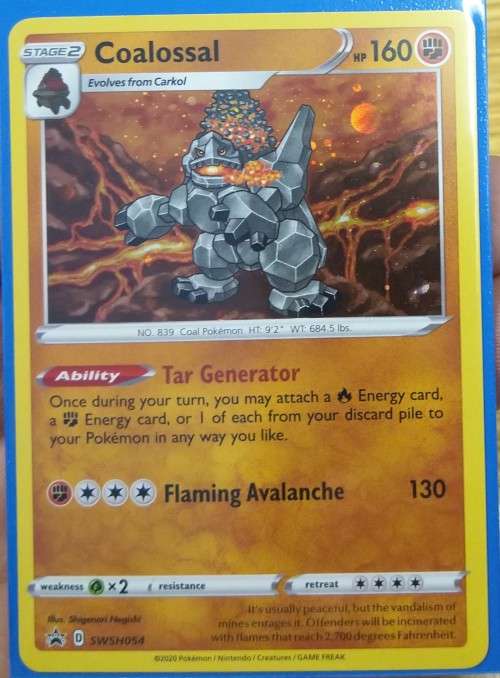 Trading Cards - POKEMON CARDS - Coalossal - SWSH054 - Holo - Black Star ...