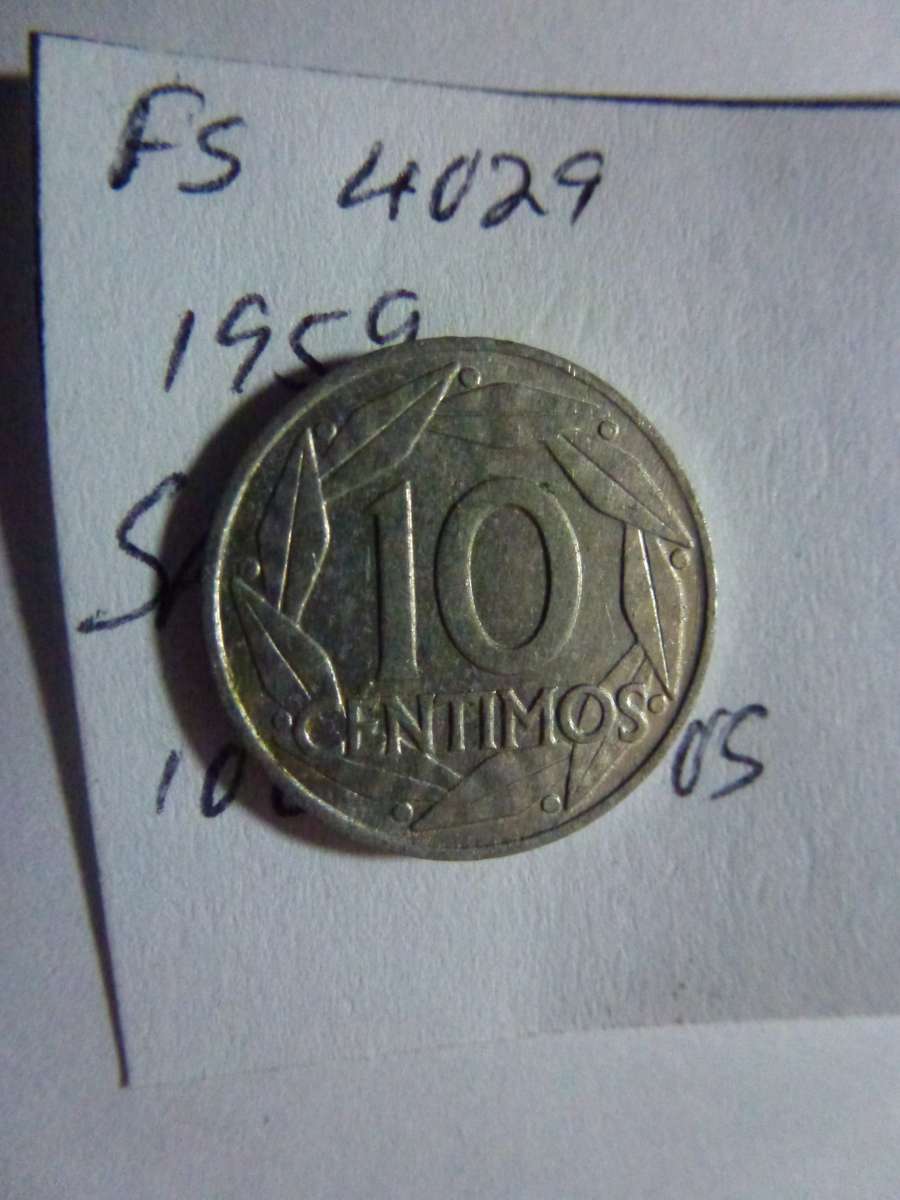 Europe 1959 Spain 10 centimos for sale in Hendrina (ID618920856)