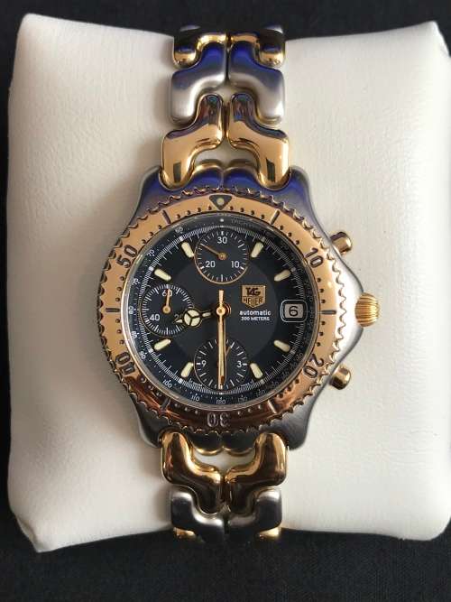 TAG Heuer auotomatic 18carat gold two tone chronograph Model CG2121 RO