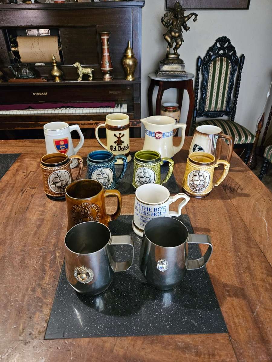 Bar Accessories Collection of Vintage Beer Mugs for sale in