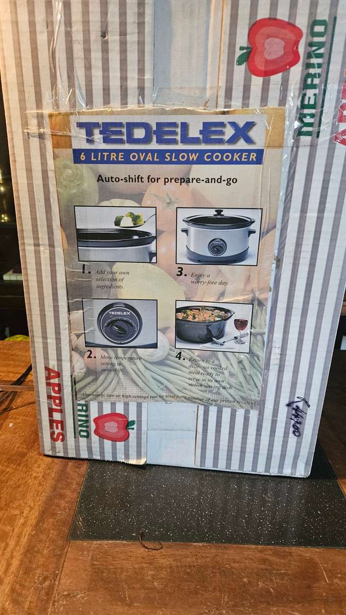 Slow Cookers Tedelex 6Litre Oval Slow Cooker. Unused! was sold for