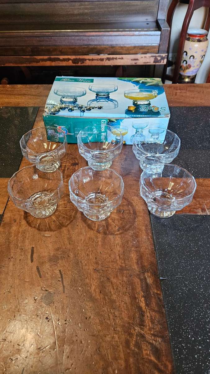 Drinking Glasses & Stemware Six Beautiful Sherbets was sold for 20.00
