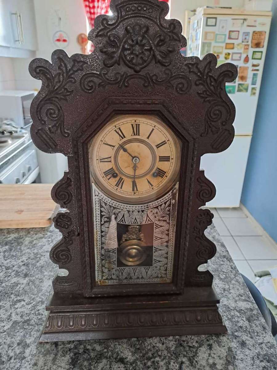 Mantel Clocks - Antique Ansonia `Kenmore` 8 day Parlor Mantle Chime ...