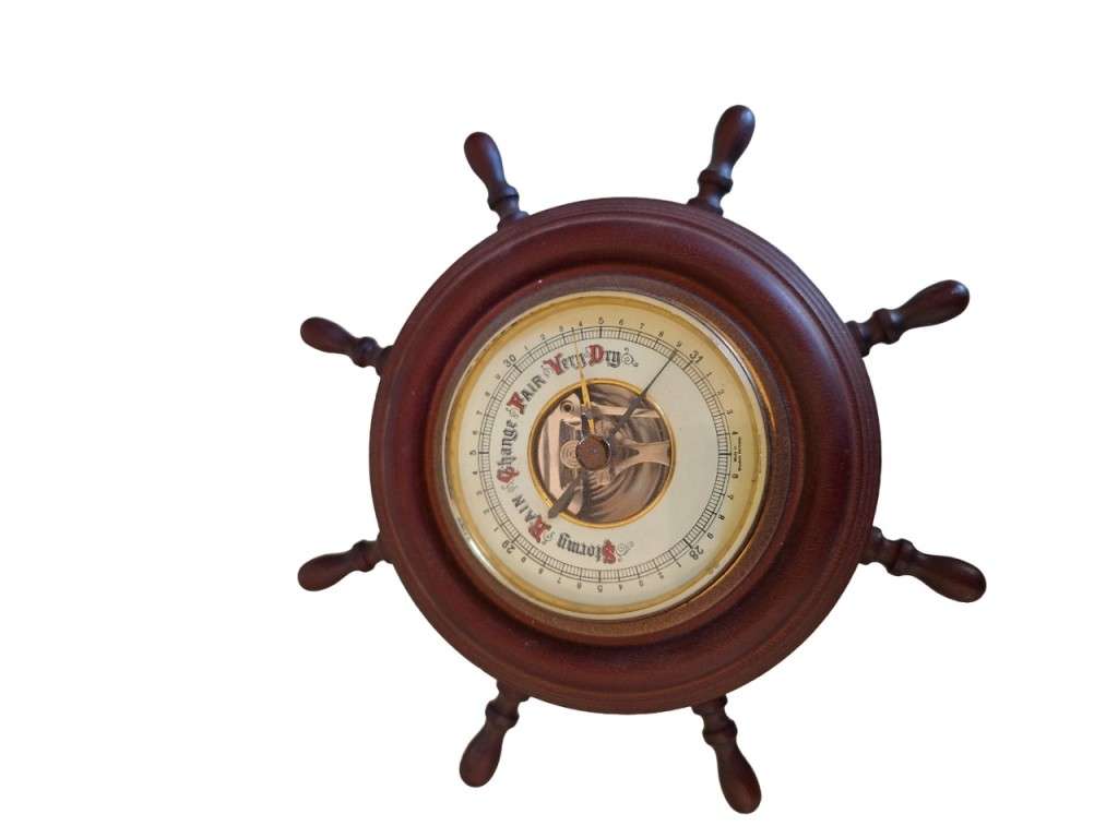 Barometers & Thermometers Shipwheel shaped barometer for sale in Cape