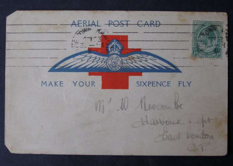Fly Postcard Post Cards - Aerial POSTCARD - Make Your Sixpence Fly (First S.A. Cards ...