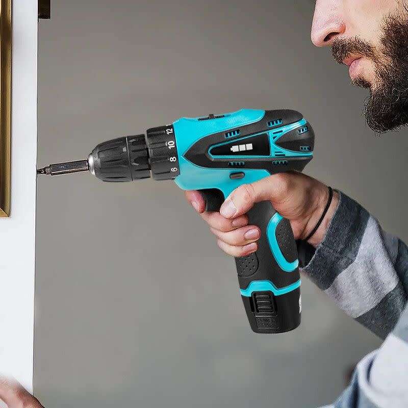 Drills 18V Handheld 3 in 1 Cordless Electric Impact Drill Set was