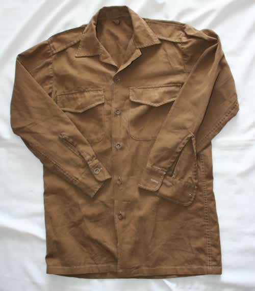 Uniforms - SADF NUTRIA BROWN SHIRT-- MEDIUM - AS USED IN BUSH WAR was ...