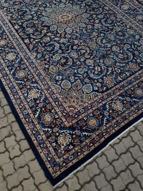 Rugs & Carpets - RARE BLUE FINE QUALITY KASHAN CARPET 350 X 250 CM was