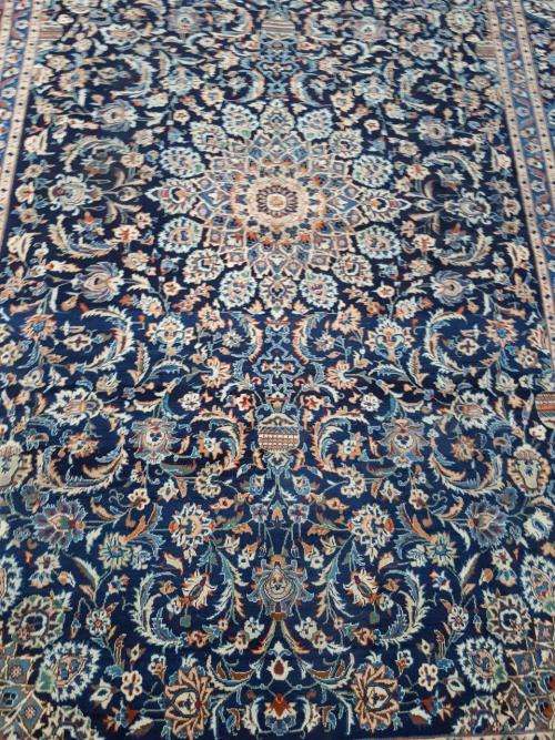 Rugs & Carpets - RARE BLUE FINE QUALITY KASHAN CARPET 350 X 250 CM was