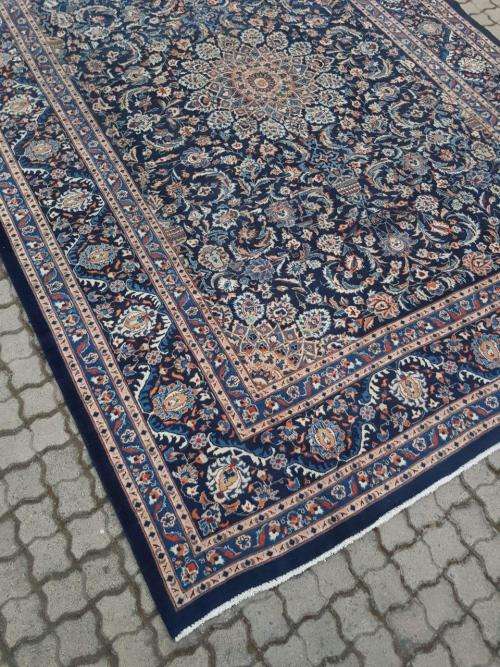 Rugs & Carpets - RARE BLUE FINE QUALITY KASHAN CARPET 350 X 250 CM was