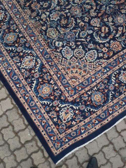 Rugs & Carpets - RARE BLUE FINE QUALITY KASHAN CARPET 350 X 250 CM was