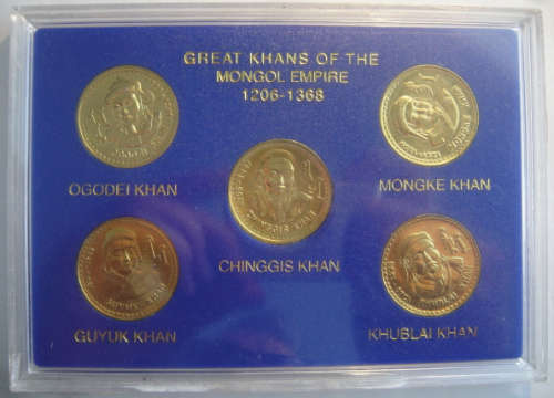 Other - 5-piece Medallion Set : Great Khans of the Mongol Empire 1206 ...