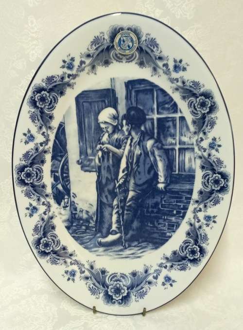 Dutch Porcelain - Delft Holland Limited Edition Large Oval Plate Oude ...