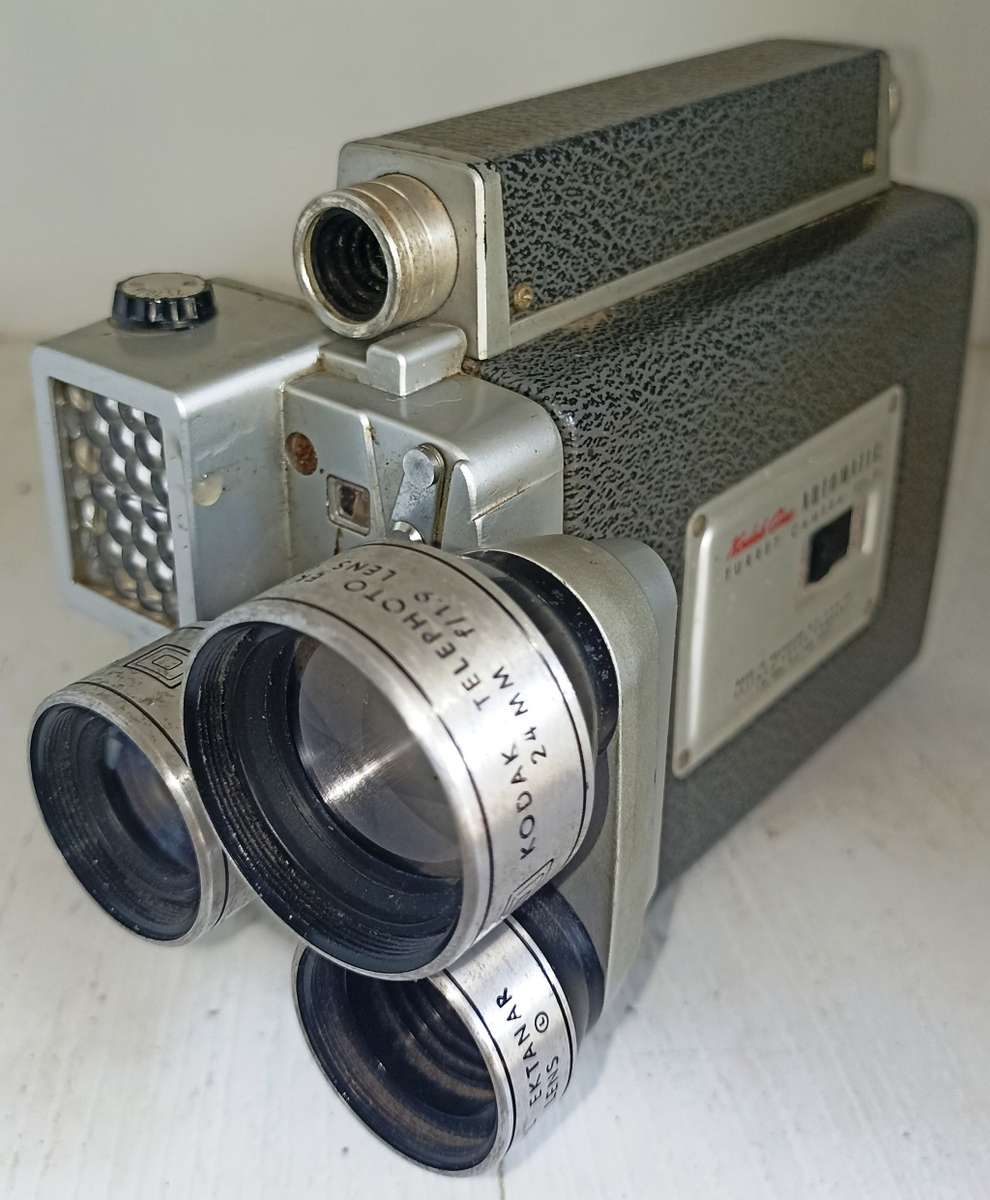 Cameras Vintage KODAK Cine Automatic Turret f/1.9 3 Lens 8mm