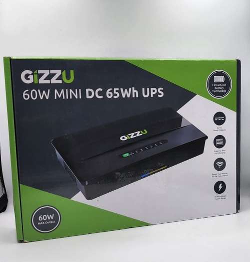 Surge Protection & UPS - Gizzu 60W DC 65Wh Mini UPS - Black was sold ...