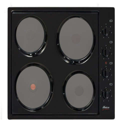 Hobs - Univa 4 Solid Plate Hob With Control Panel - U156B - Black was ...
