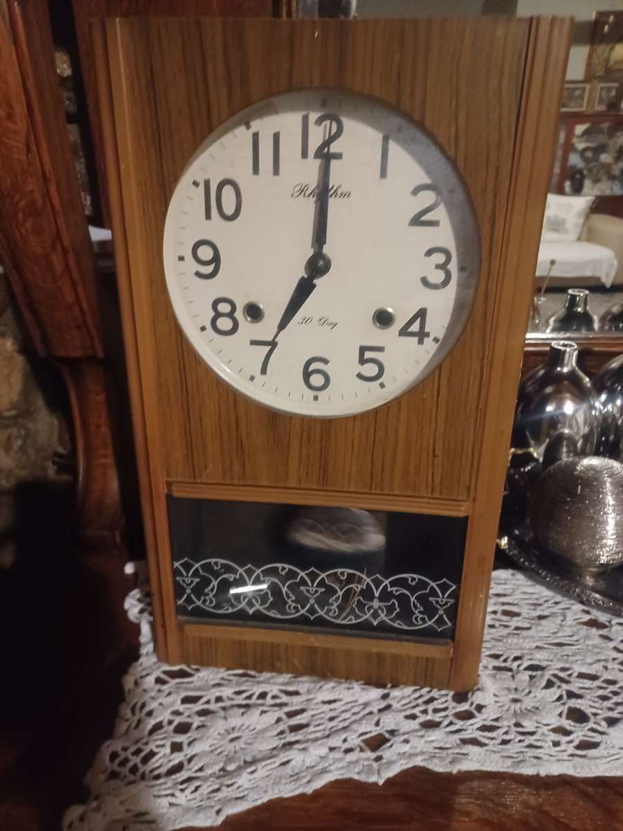Mantel Clocks - ANTIQUE CLOCK WITH WIND UP KEY WORKING was sold for ...
