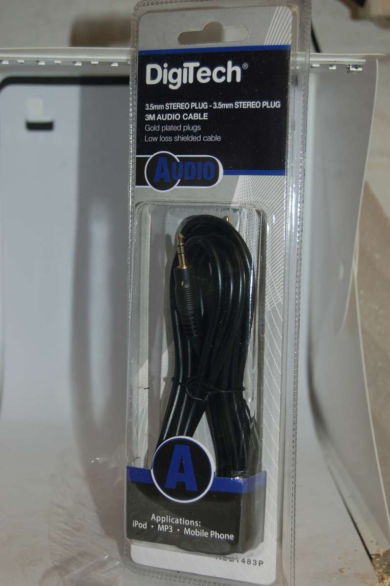 Audio Cables - DIGITECH 3.5 MM STEREO AUDIO CABLE WITH 3.5 MM PLUG 3 MT ...