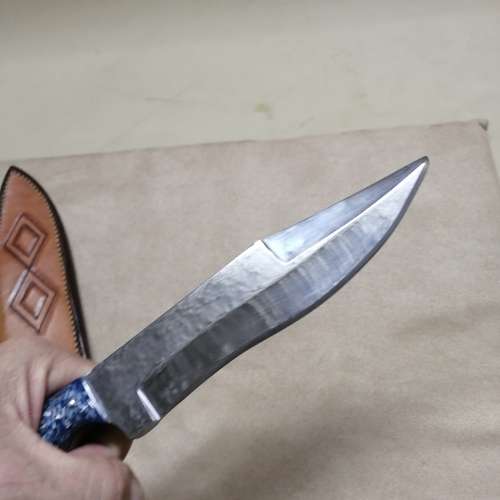 Knives & Daggers MAGNIFICENT HAND KNIFE WITH LEATHER SHEATH 320MM LONG was sold for