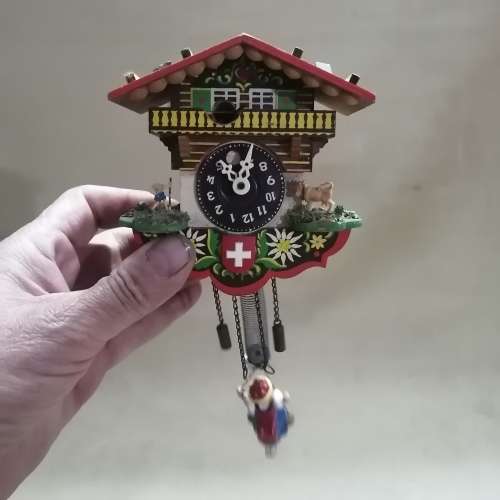 Cuckoo & Wall Clocks STUNNING GEBRUNDER KUNER GERMAN SWINGING DIRL