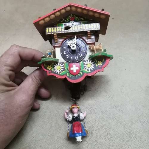 Cuckoo & Wall Clocks STUNNING GEBRUNDER KUNER GERMAN SWINGING DIRL