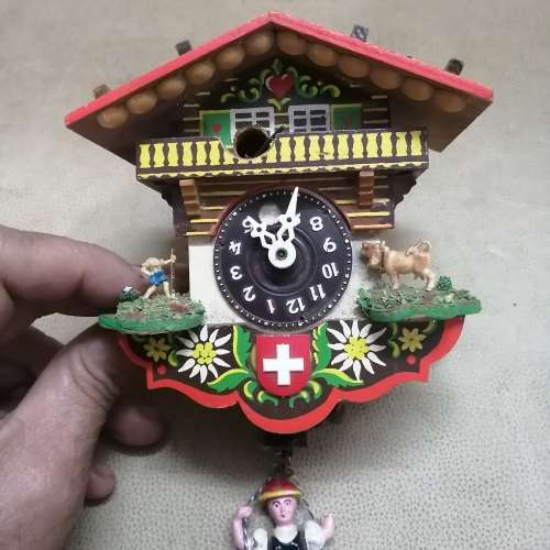 Cuckoo & Wall Clocks STUNNING GEBRUNDER KUNER GERMAN SWINGING DIRL