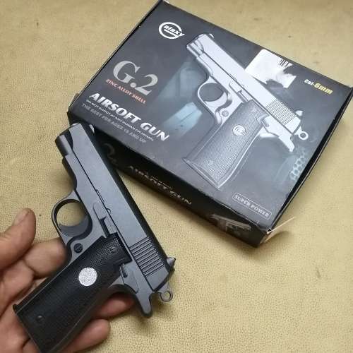 Airsoft Guns G.2 ZINC ALLOY SHELL AIRSOFT GUN COMPLETE IN BOX for