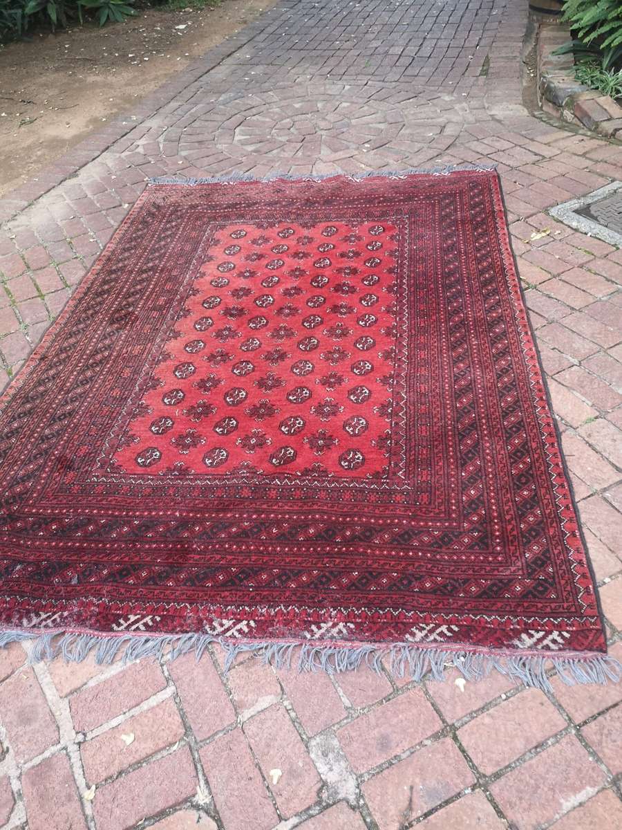 Rugs & Carpets MAGNIFICENT RED PERSIAN HANDWOVEN AFGHAN RUG for sale