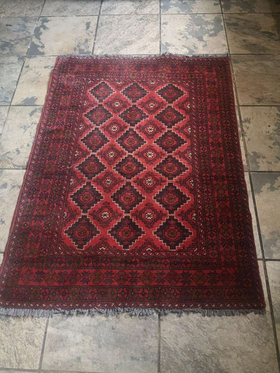 Rugs & Carpets EXCELLENT HANDKNOTTED VINTAGE AFGAN PERSIAN RUG