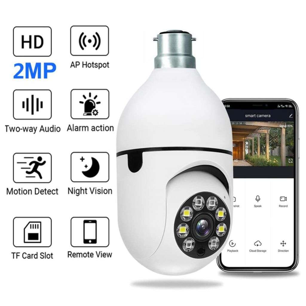 Surveillance Cameras Wireless Home Smart Clip On Bulb Camera With