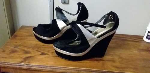 Other Women's Shoes - Foschini - Size 8 - Gold and Black Swade platform ...