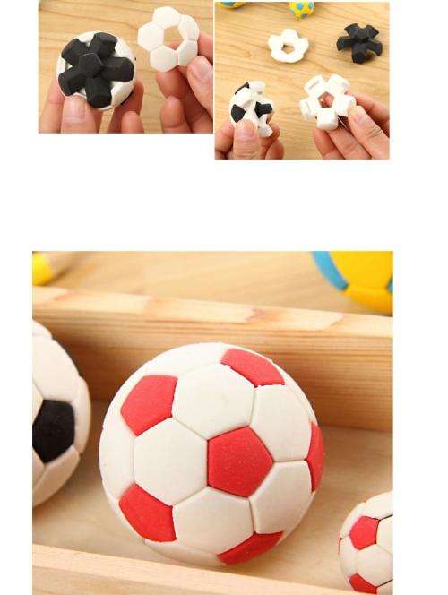 Erasers & Corrections DIY Soccer Ball Eraser Set Pack of 3 was sold