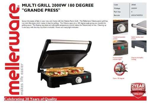 mellerware panini multi grill