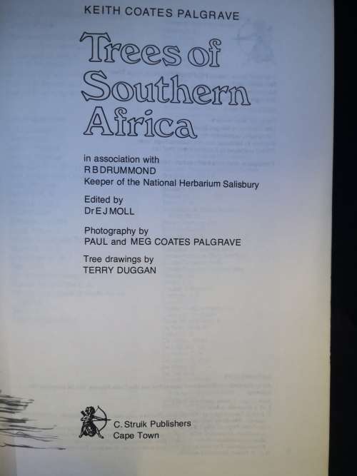 Reference Trees of Southern Africa Keith Coates Palgrave was listed