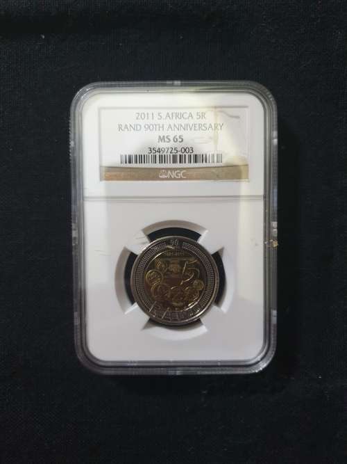 2008 Birthday R5 2011 SARB 90th Anniversary R5 Coin NGC Graded MS65