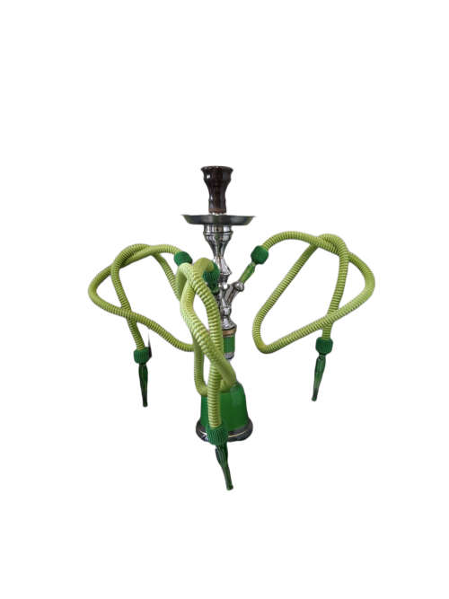Pipes Amaren Egyptian Premium Hookah Large 3 Pipe Green & Premium Quality Hookah Charcoal