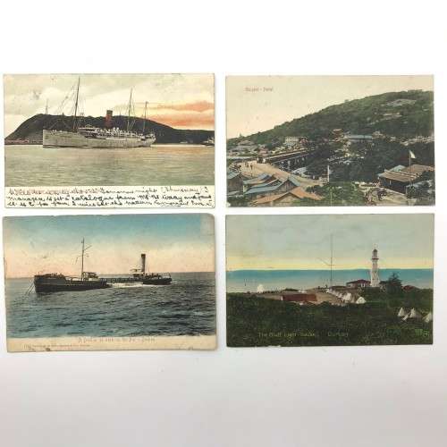 Other Antiques & Collectables 4 Antique `Post Cards of Durban`With Stamps (1906) for sale in