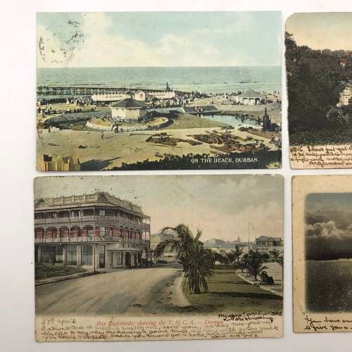 Other Antiques & Collectables 4 Antique `Post Cards of Durban` With Stamps (190508) for sale
