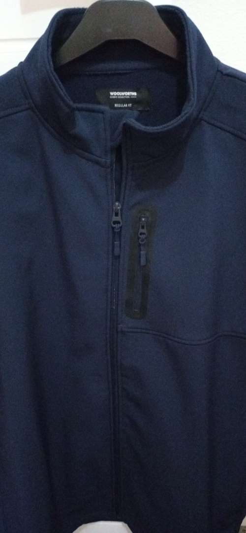 Jackets & Coats Woolworths Mens navy blue jacket (XL) was sold for