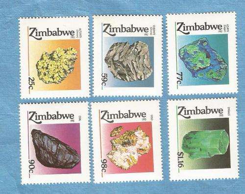 Zimbabwe, Rhodesia & Nyasaland - Zimbabwe 1983. Minerals.Set Of 6 Mint ...