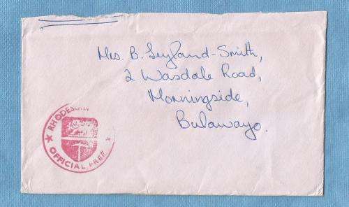 Rhodesian Mail Zimbabwe, Rhodesia & Nyasaland - Rhodesia 1978. Rhodesian Forces Mail ...